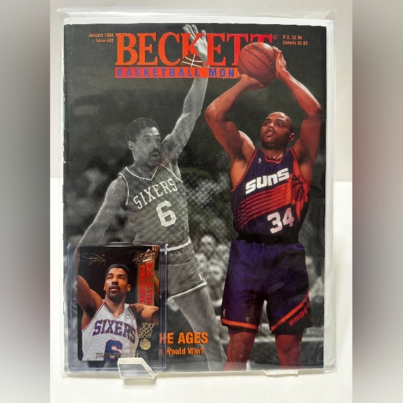 Charles Barkley & Julius Erving (DR J) Beckett Magazine & Trading Cards - Picture 2 of 9
